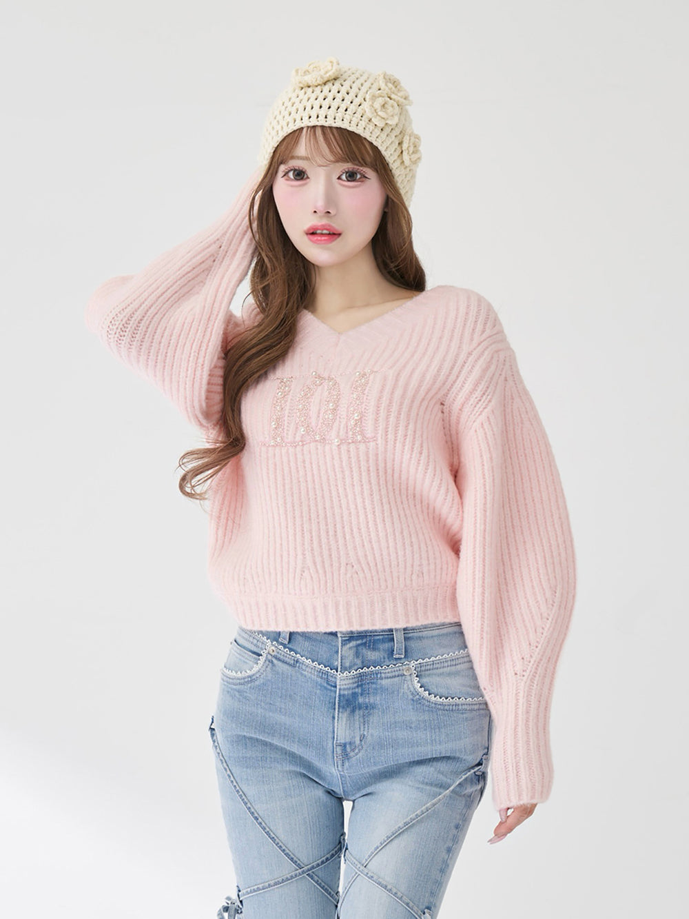 モデル：158cm（着用サイズ：FREE　着用カラー：PNK）