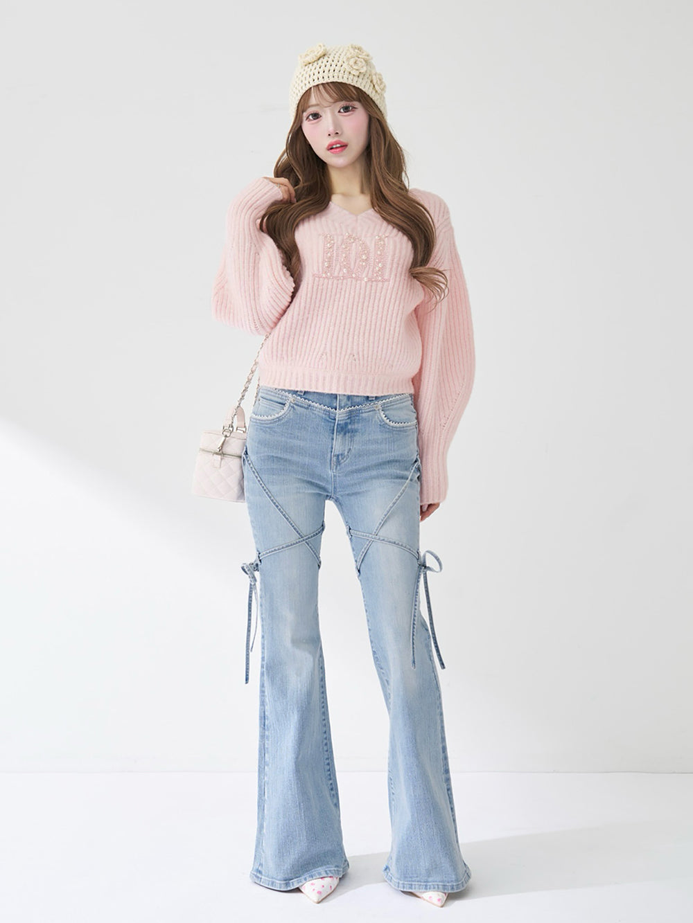 モデル：158cm（着用サイズ：FREE　着用カラー：PNK）