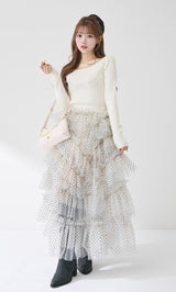 モデル：158cm（着用サイズ：FREE　着用カラー：WHT）