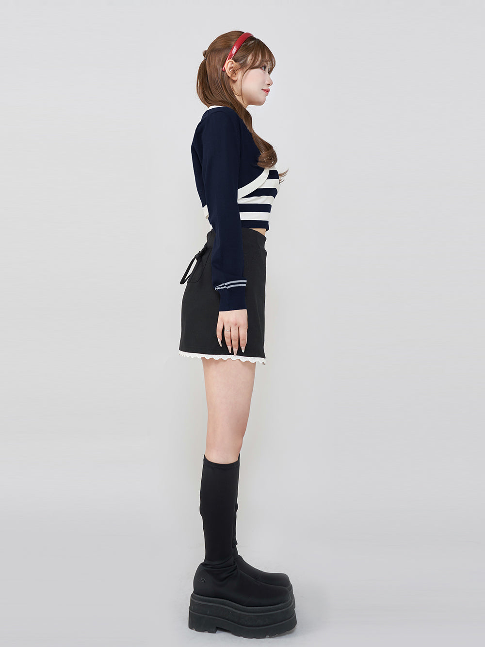 モデル：158cm（着用サイズ：FREE　着用カラー：NVY）