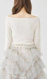 モデル：158cm（着用サイズ：FREE　着用カラー：WHT）