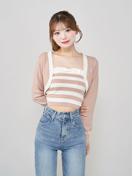 Layered Border Knit Ensemble
