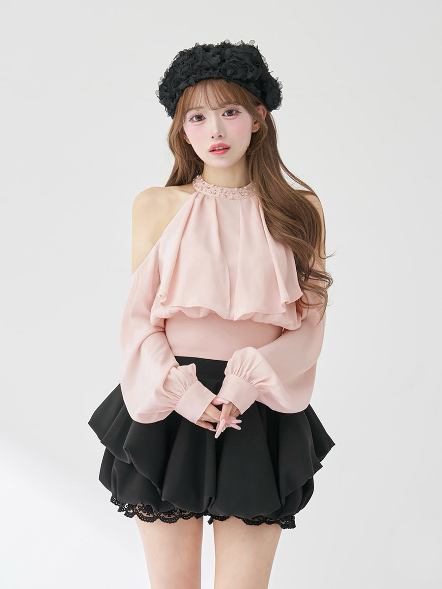 モデル：158cm（着用サイズ：FREE　着用カラー：PNK）