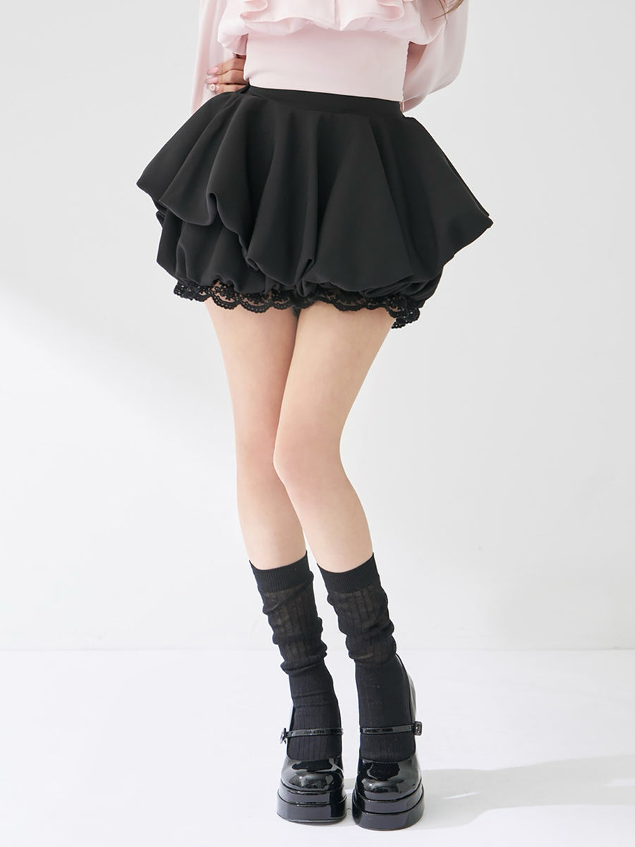 モデル：158cm（着用サイズ：FREE　着用カラー：BLK）