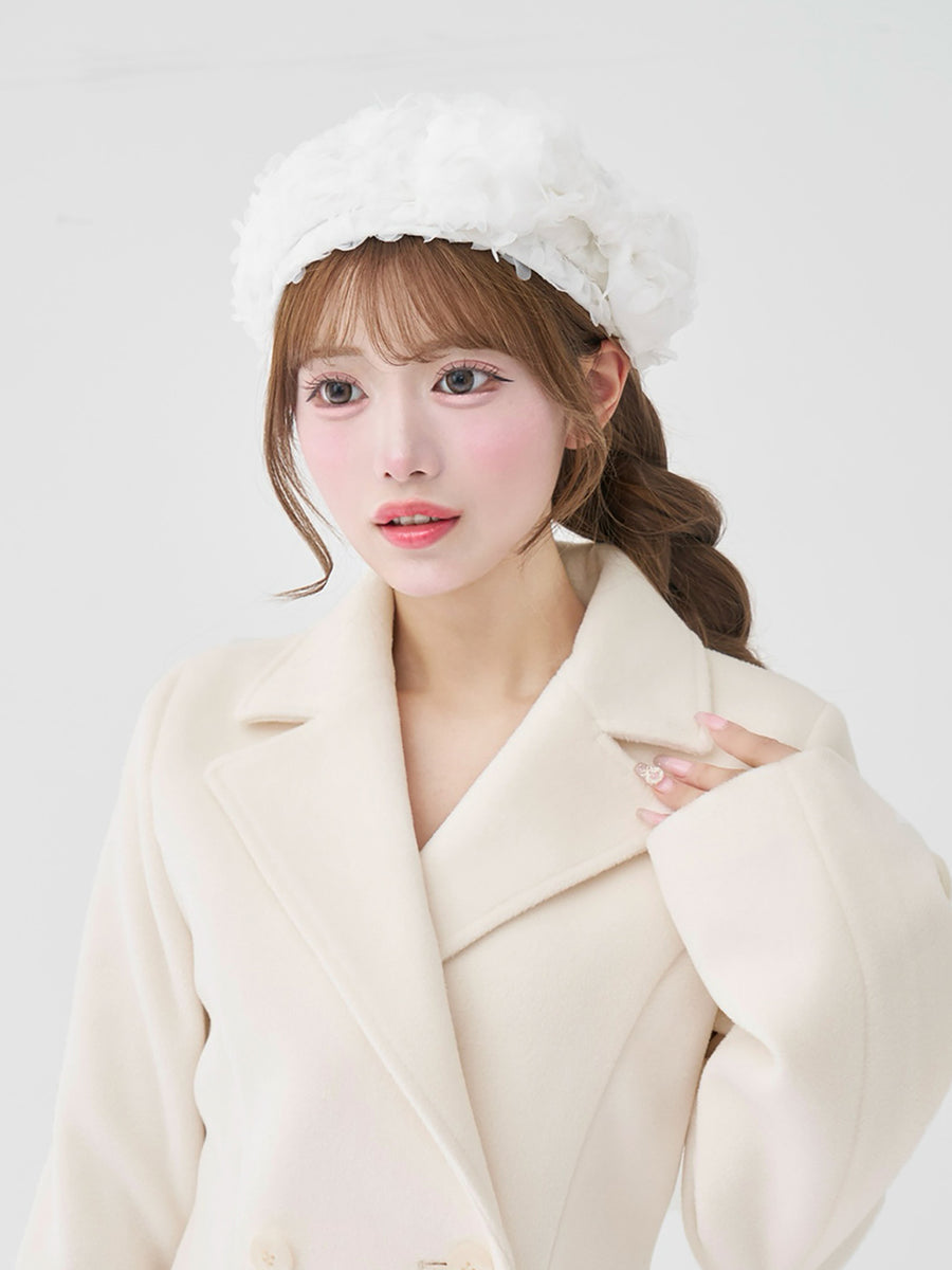 モデル：158cm（着用サイズ：FREE　着用カラー：IVO）