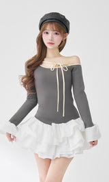 モデル：158cm（着用サイズ：FREE　着用カラー：GRY）