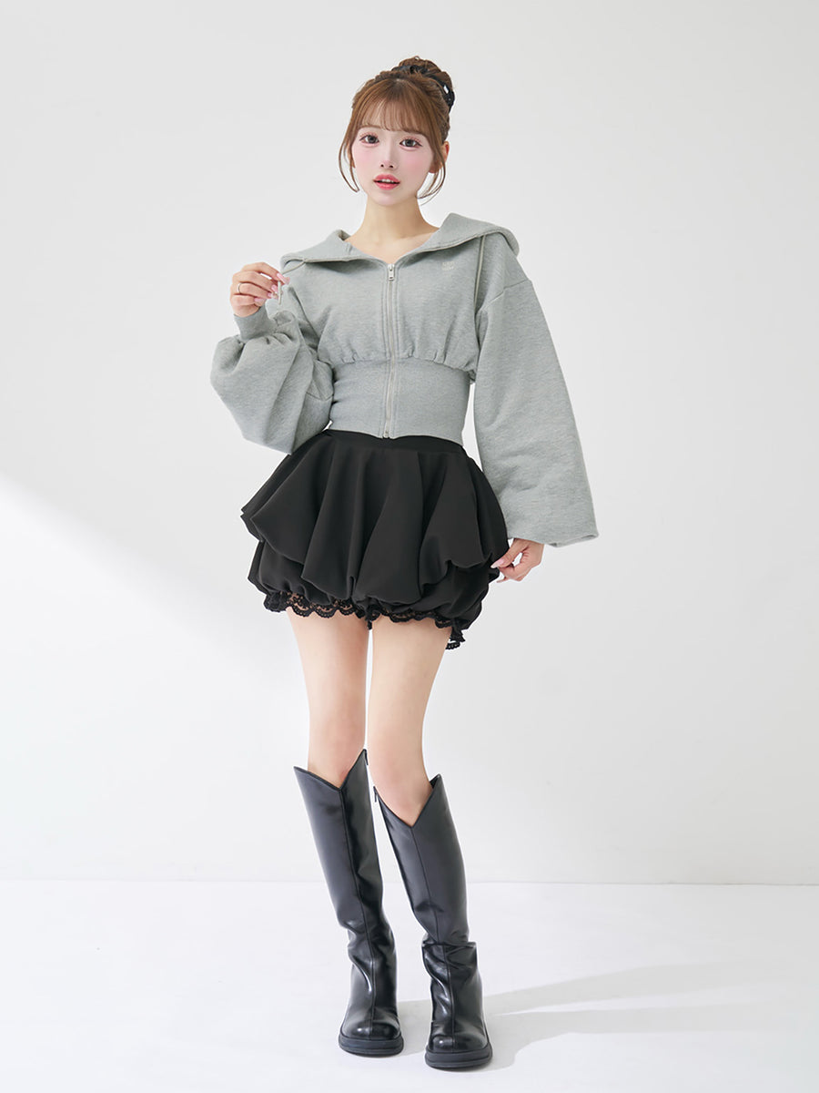 モデル：158cm（着用サイズ：FREE　着用カラー：GRY）