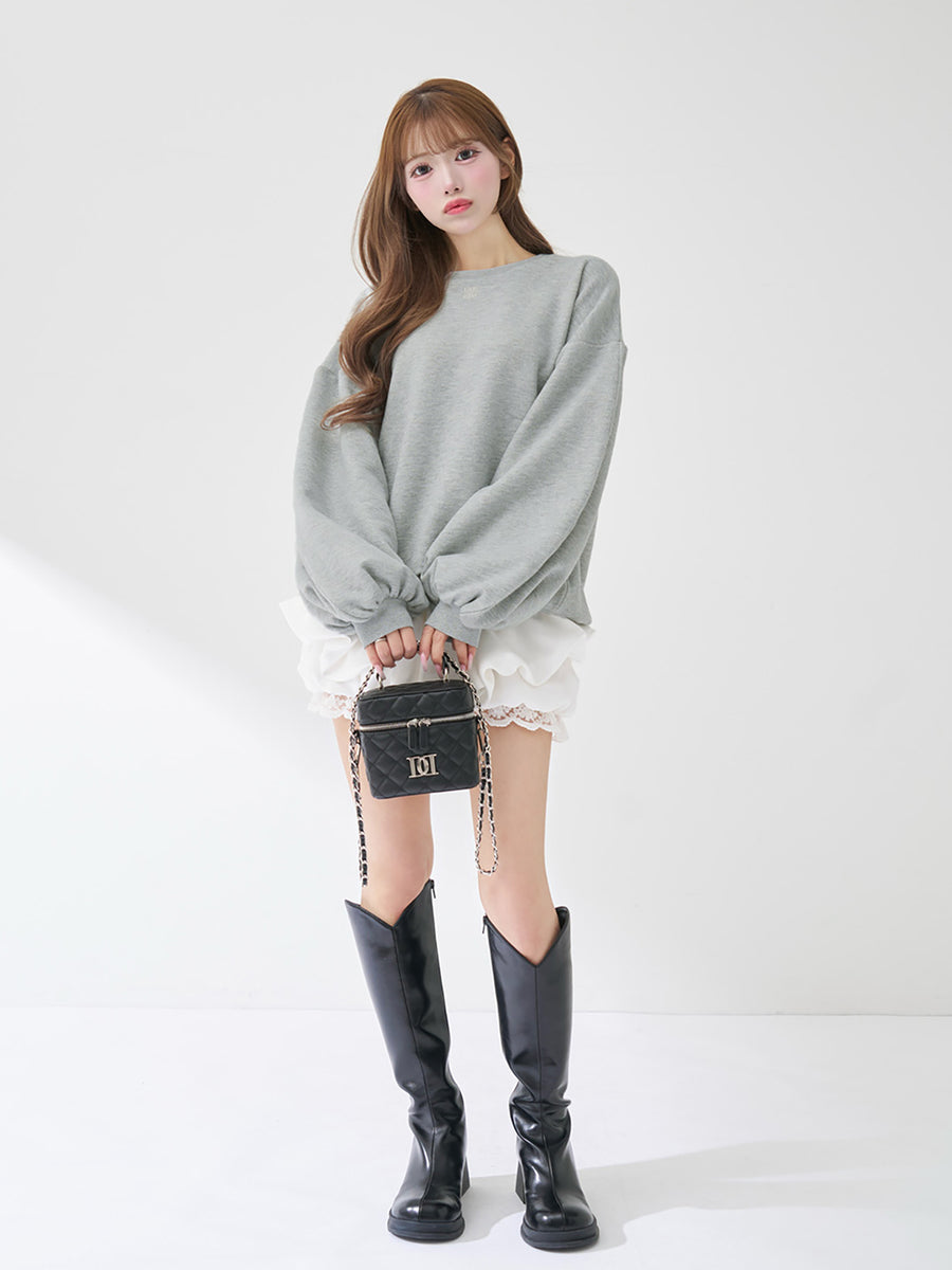 モデル：158cm（着用サイズ：FREE　着用カラー：GRY）