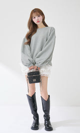 モデル：158cm（着用サイズ：FREE　着用カラー：GRY）