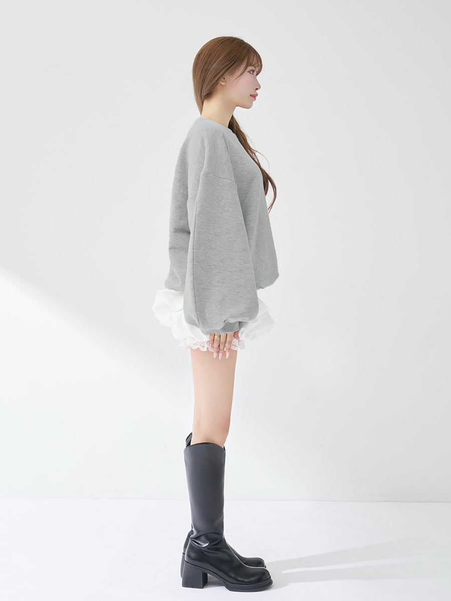 モデル：158cm（着用サイズ：FREE　着用カラー：GRY）