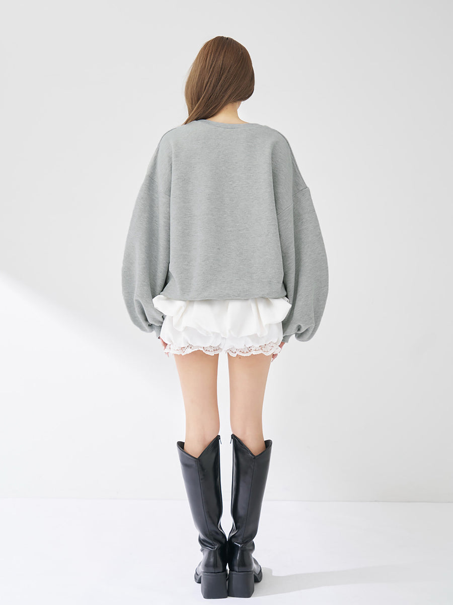 モデル：158cm（着用サイズ：FREE　着用カラー：GRY）