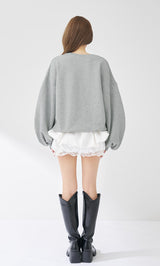 モデル：158cm（着用サイズ：FREE　着用カラー：GRY）