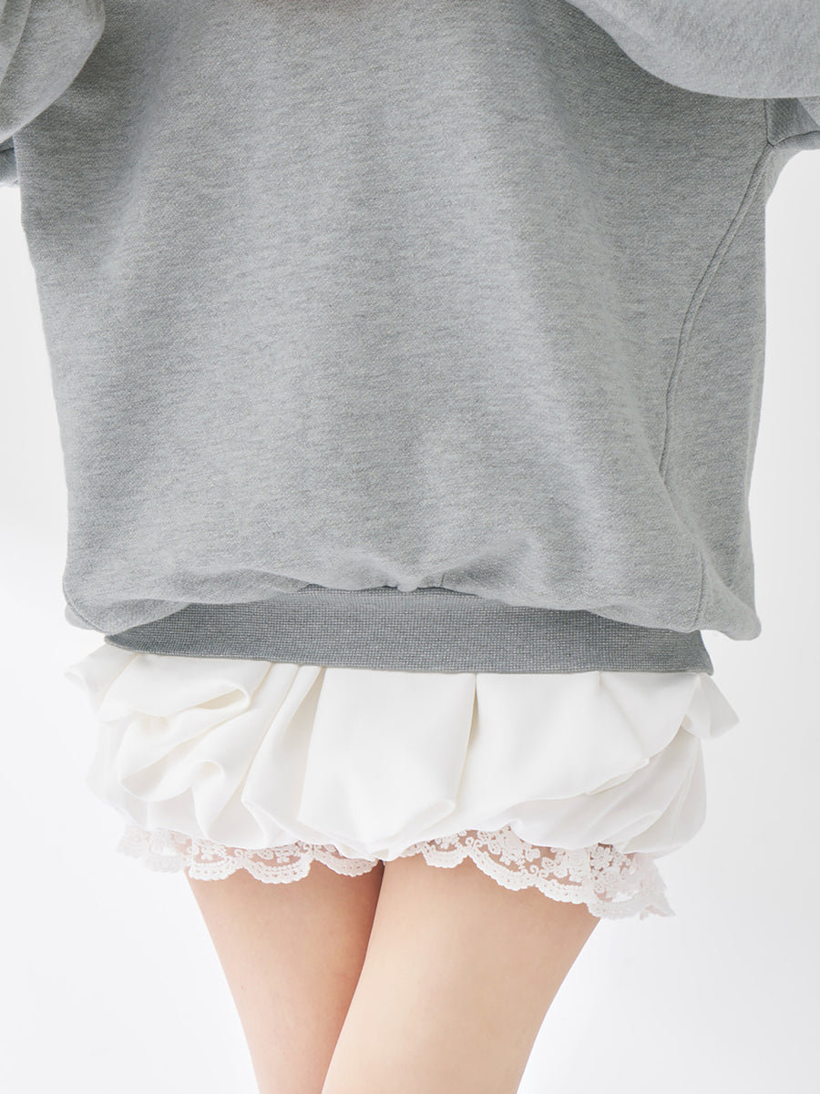 モデル：158cm（着用サイズ：FREE　着用カラー：GRY）