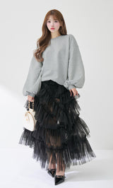 モデル：158cm（着用サイズ：FREE　着用カラー：GRY）