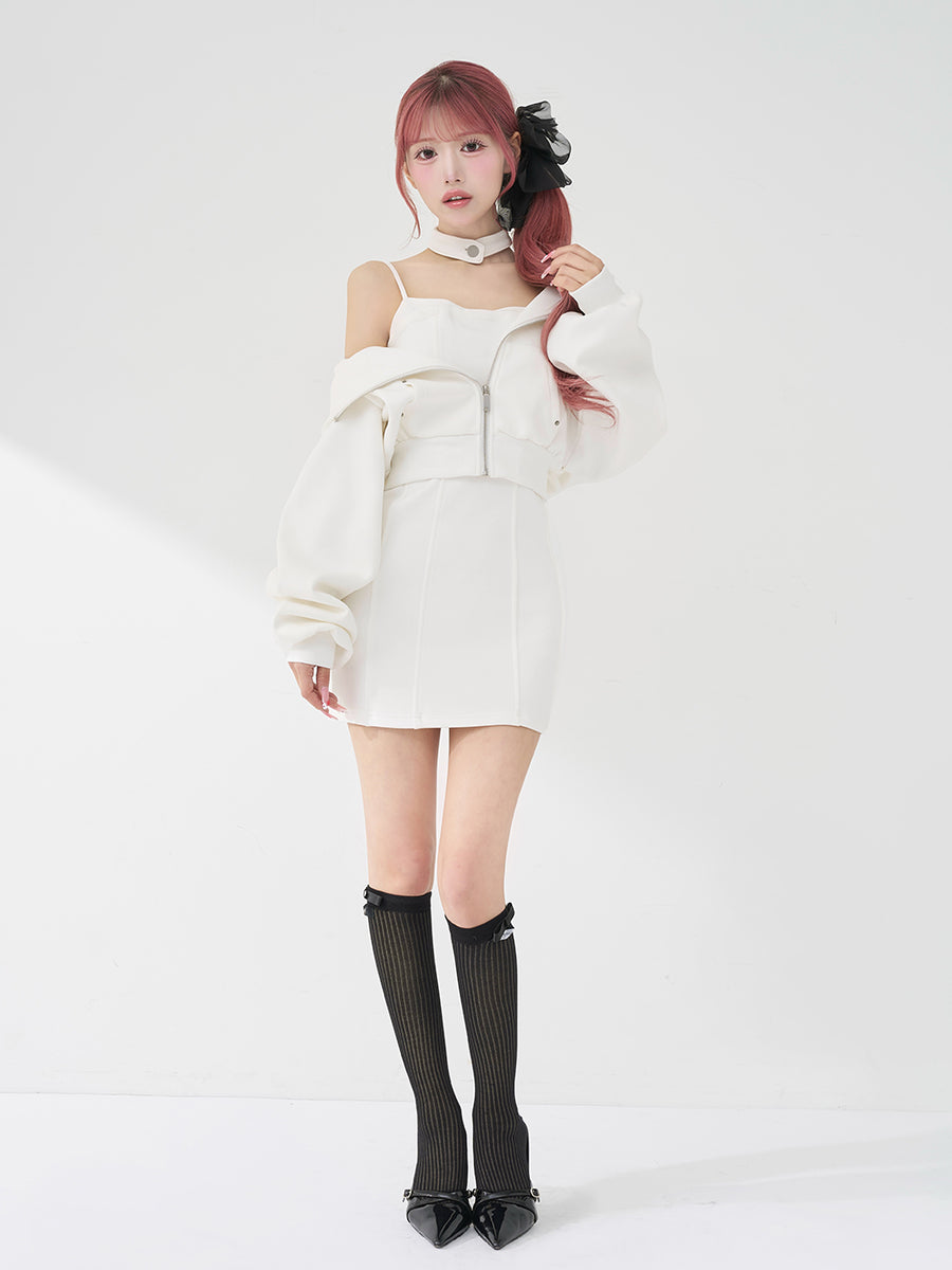 モデル：158cm（着用サイズ：FREE　着用カラー：WHT）