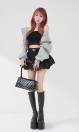 モデル：158cm（着用サイズ：FREE　着用カラー：GRY）