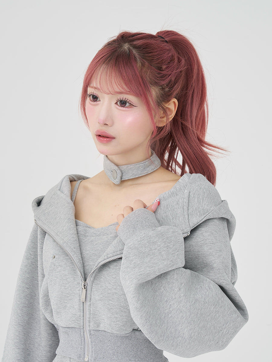 モデル：158cm（着用サイズ：FREE　着用カラー：GRY）