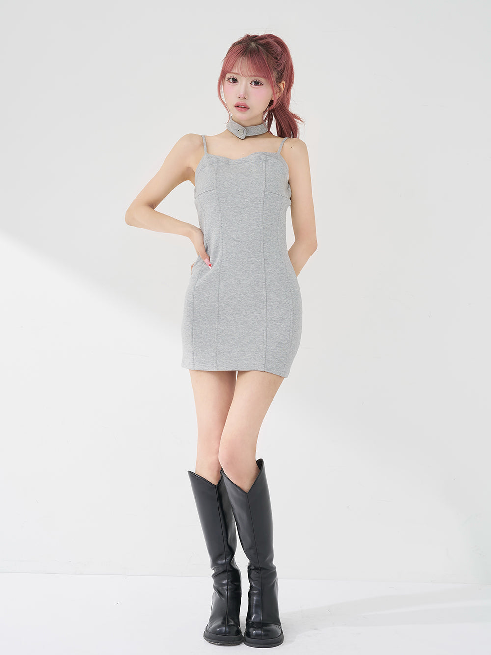 モデル：158cm（着用サイズ：FREE　着用カラー：GRY）