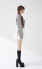 モデル：158cm（着用サイズ：FREE　着用カラー：WHT）