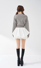 モデル：158cm（着用サイズ：FREE　着用カラー：WHT）