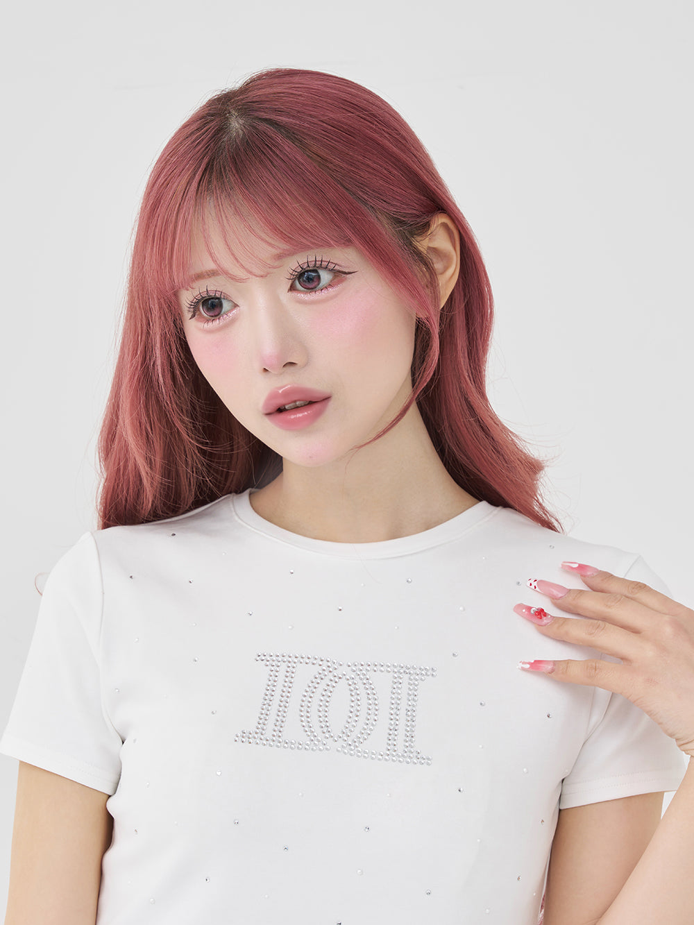 モデル：158cm（着用サイズ：FREE　着用カラー：WHT）