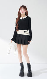 モデル：158cm（着用サイズ：FREE　着用カラー：BLK）