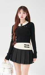 モデル：158cm（着用サイズ：FREE　着用カラー：BLK）