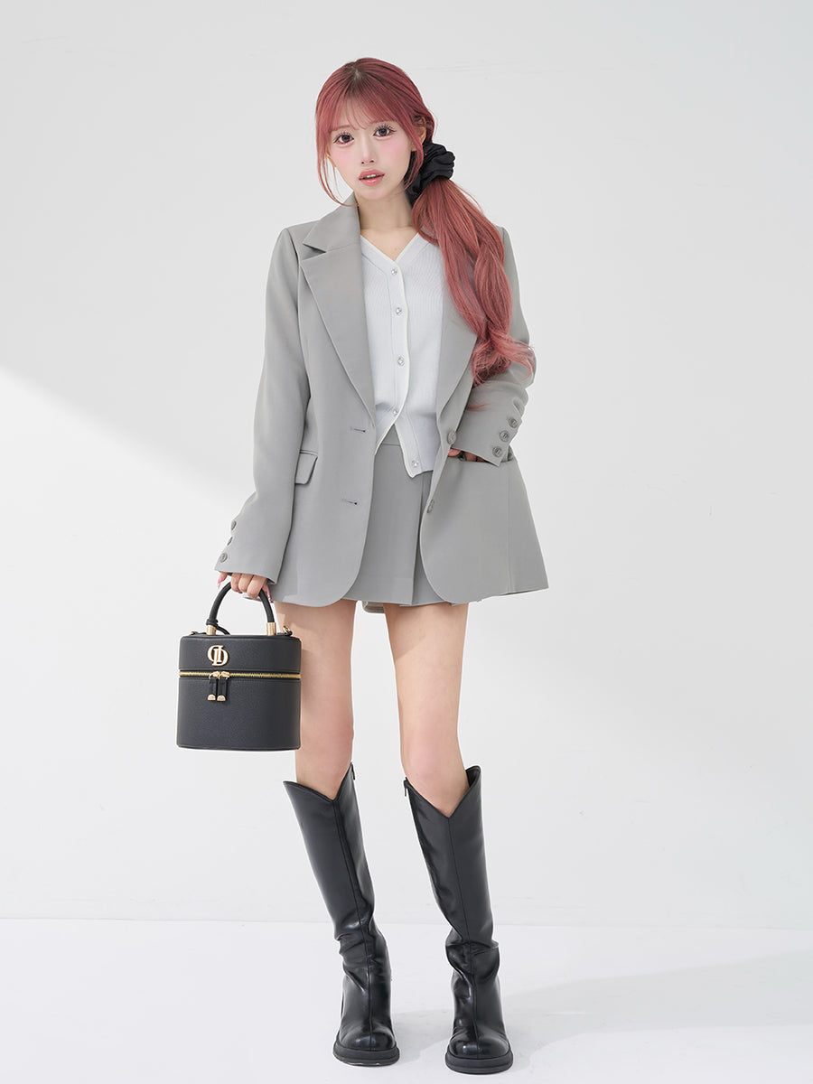 モデル：158cm（着用サイズ：S　着用カラー：GRY）