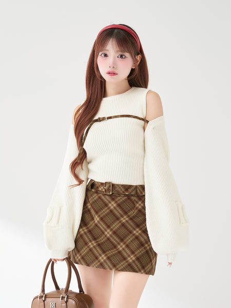 Docking Mid-Waist Knit Mini Dress