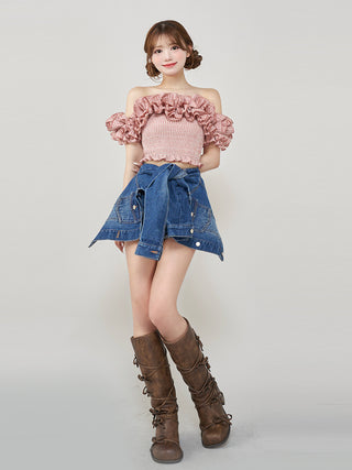 モデル：158cm（着用サイズ：FREE　着用カラー：RED）