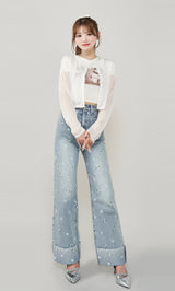 モデル：158cm（着用サイズ：FREE　着用カラー：WHT）