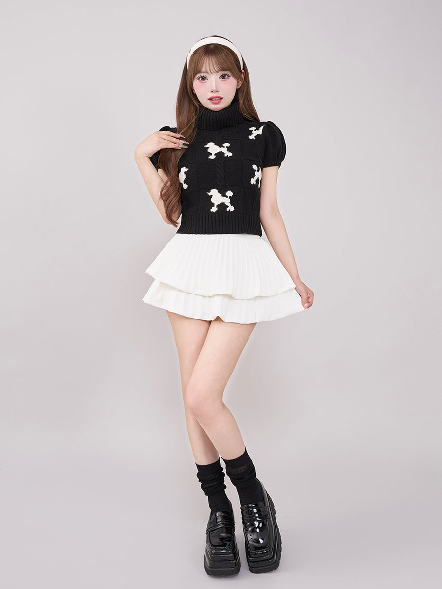 モデル：158cm（着用サイズ：FREE　着用カラー：BLK)