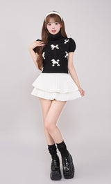 モデル：158cm（着用サイズ：FREE　着用カラー：BLK)