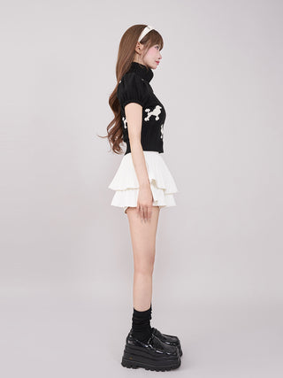 モデル：158cm（着用サイズ：FREE　着用カラー：BLK)