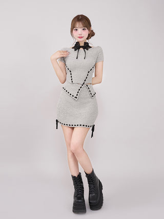 モデル：158cm（着用サイズ：FREE　着用カラー：GRY)