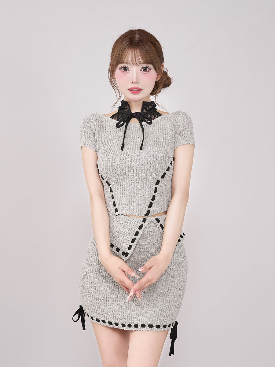 モデル：158cm（着用サイズ：FREE　着用カラー：GRY)