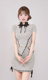 モデル：158cm（着用サイズ：FREE　着用カラー：GRY)