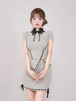モデル：158cm（着用サイズ：FREE　着用カラー：GRY)