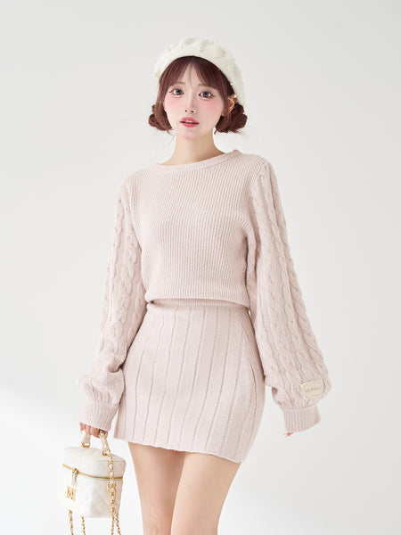 Heart Open Knit Mini Dress