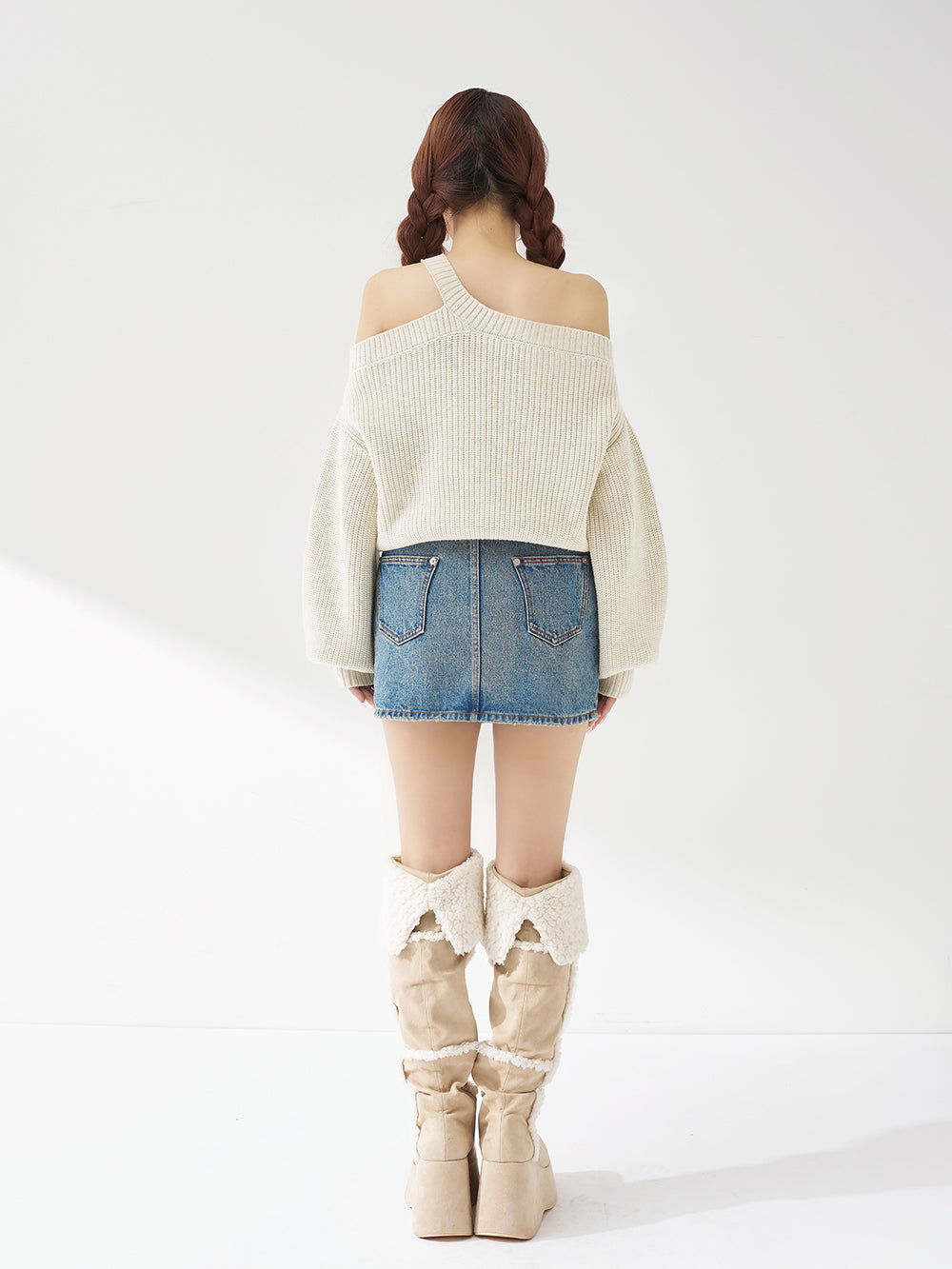 ケーブルロゴアシメニットトップス – Darich (ダーリッチ)