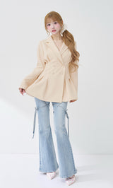 モデル：158cm（着用サイズ：FREE　着用カラー：IVO）