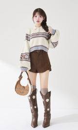 モデル：158cm（着用サイズ：FREE　着用カラー：IVO）