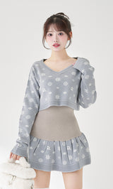 モデル：158cm（着用サイズ：FREE　着用カラー：SAX）