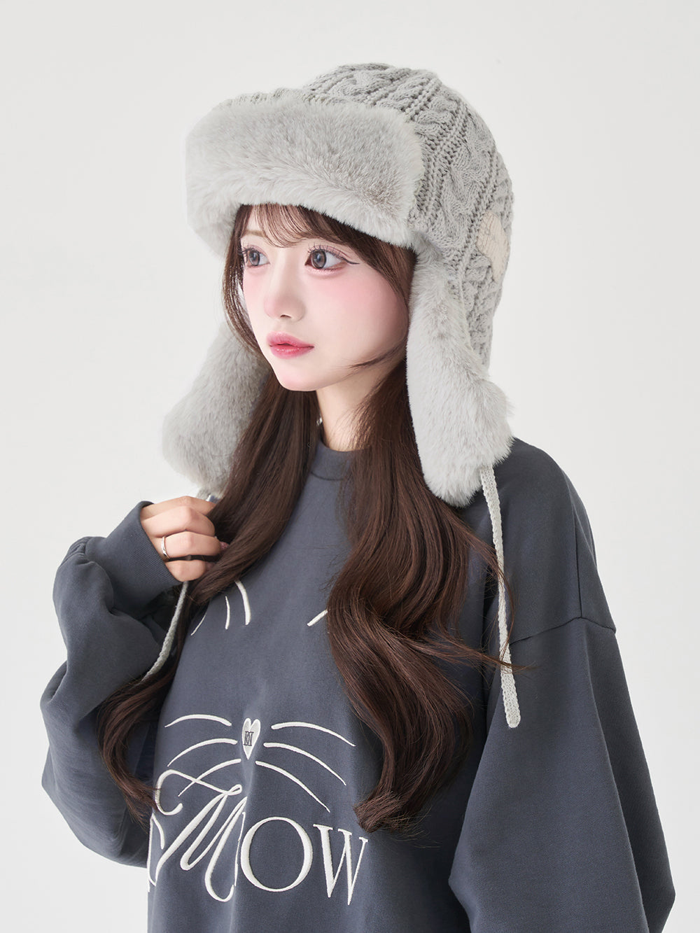 ダブルファブリックフライトキャップ - gry