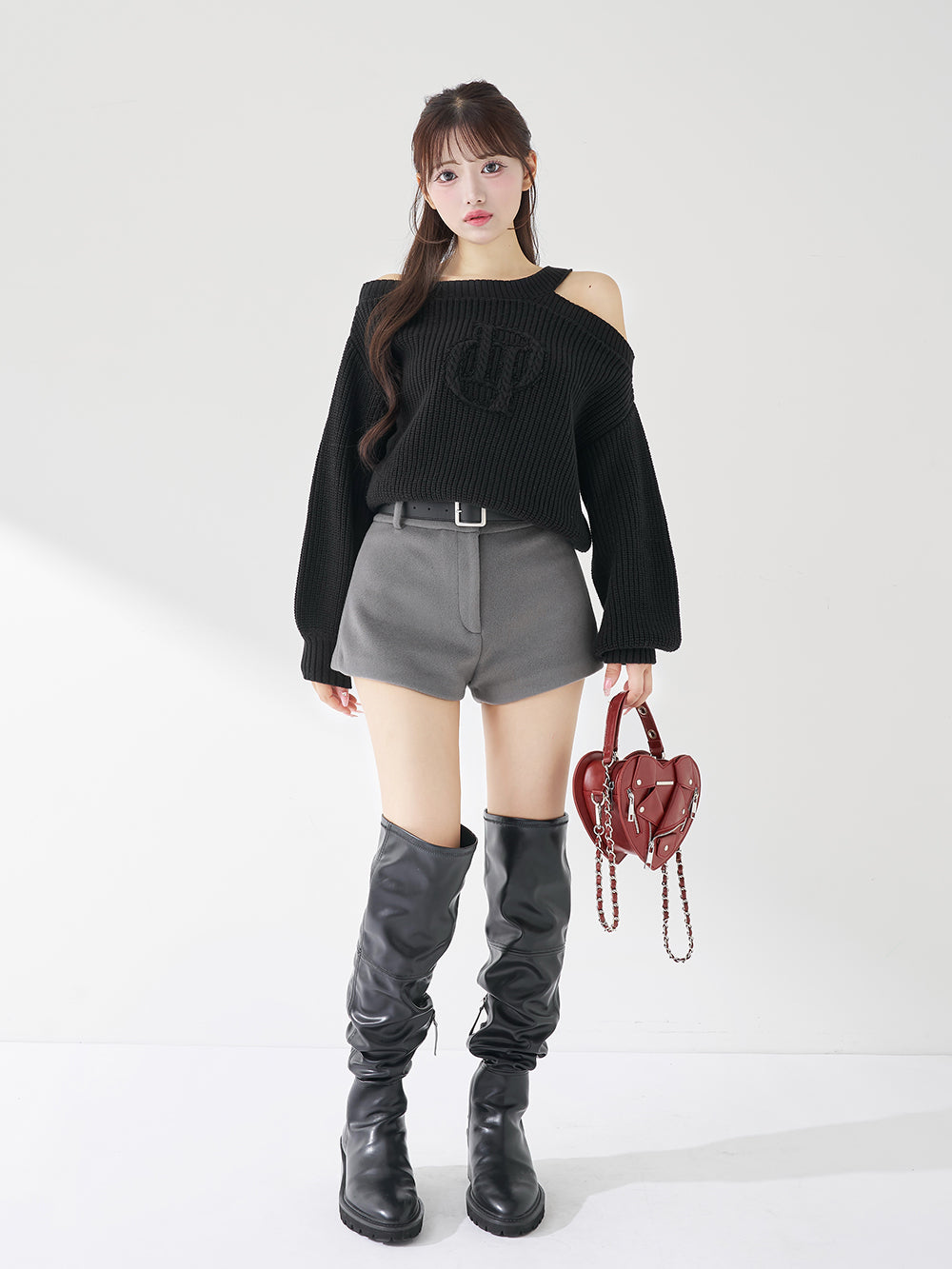 モデル：158cm（着用サイズ：S　着用カラー：GRY）