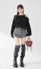 モデル：158cm（着用サイズ：S　着用カラー：GRY）