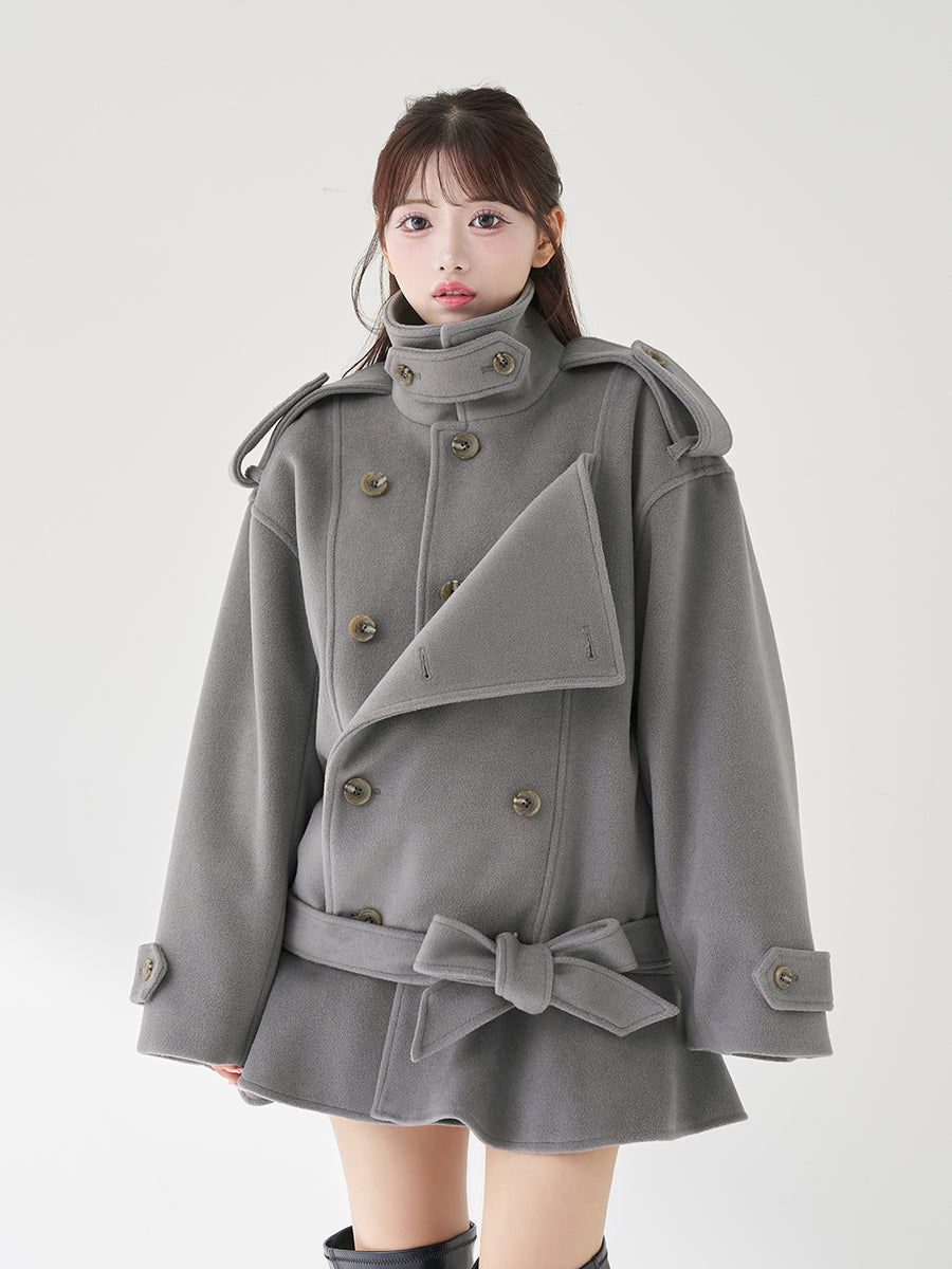 モデル：158cm（着用サイズ：FREE　着用カラー：GRY）