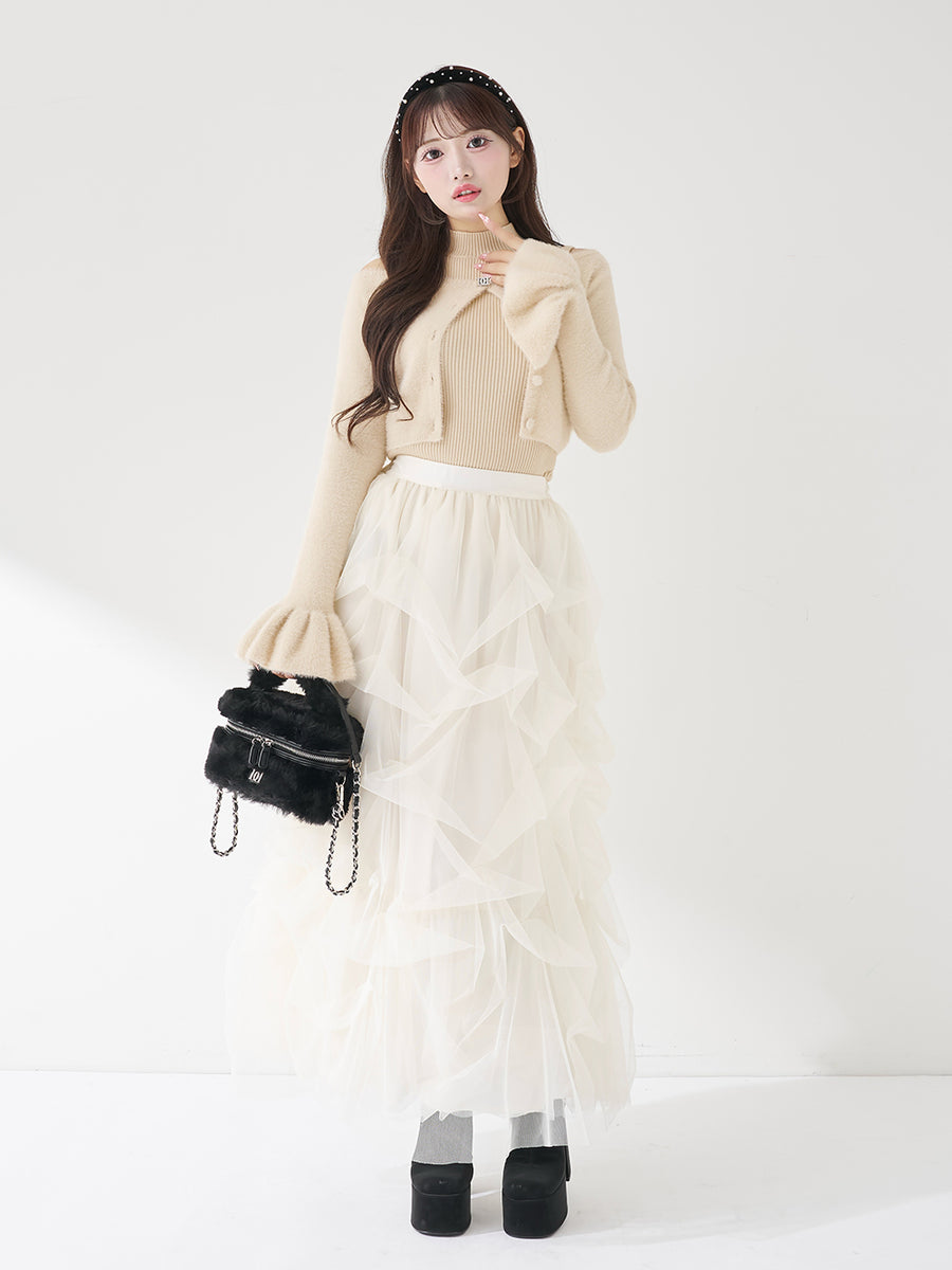 モデル：158cm（着用サイズ：FREE　着用カラー：IVO）