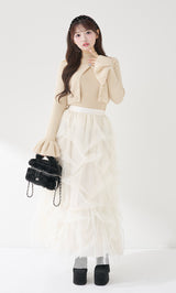 モデル：158cm（着用サイズ：FREE　着用カラー：IVO）