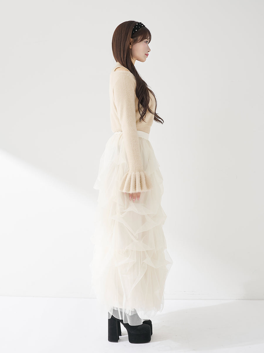 モデル：158cm（着用サイズ：FREE　着用カラー：IVO）